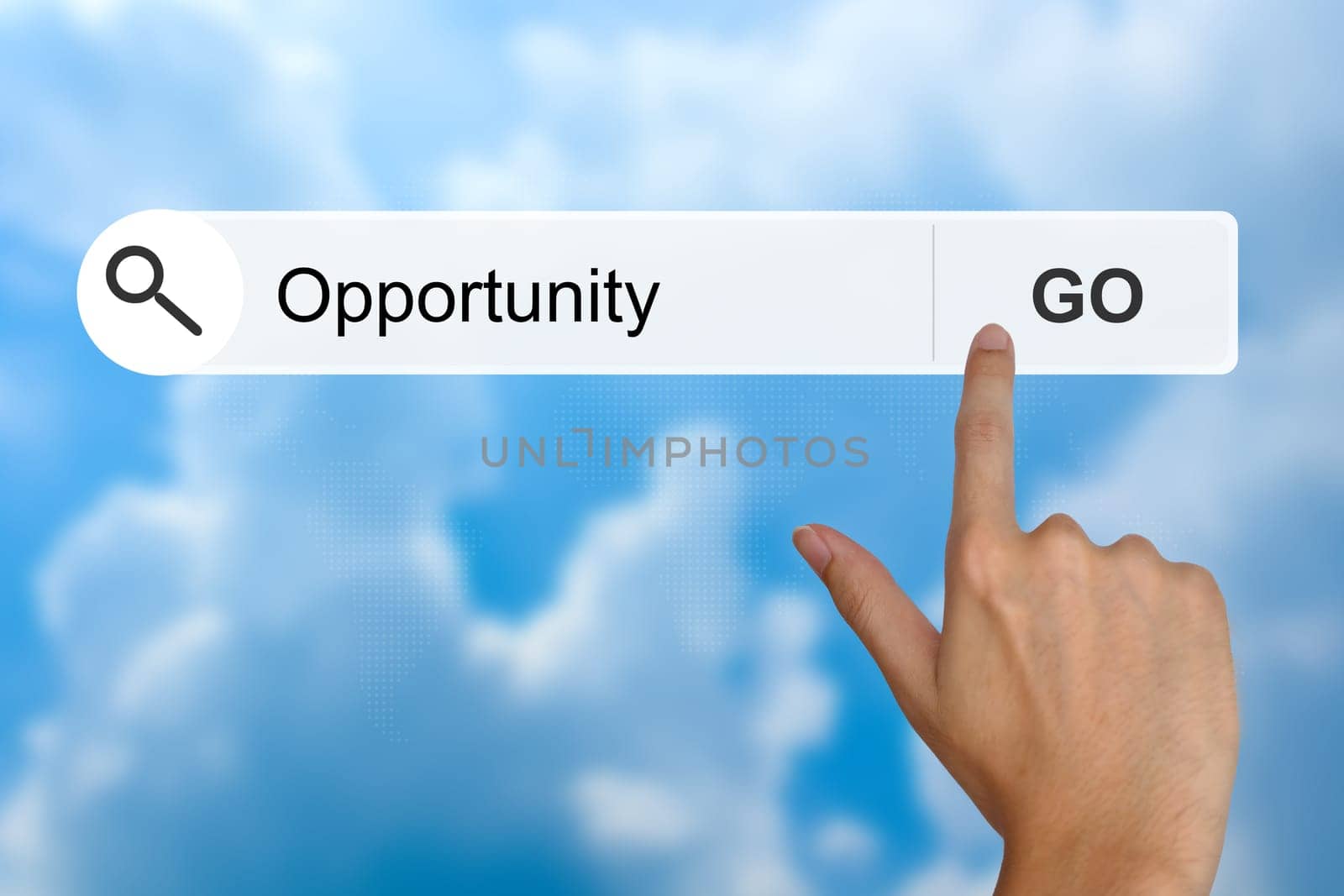 hand click Opportunity button on search toolbar