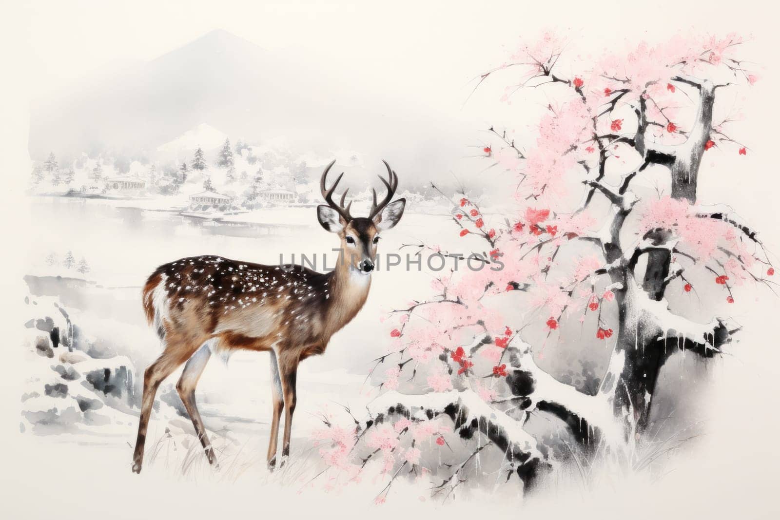 Wildlife in Winter - Generative AI by Sidewaypics