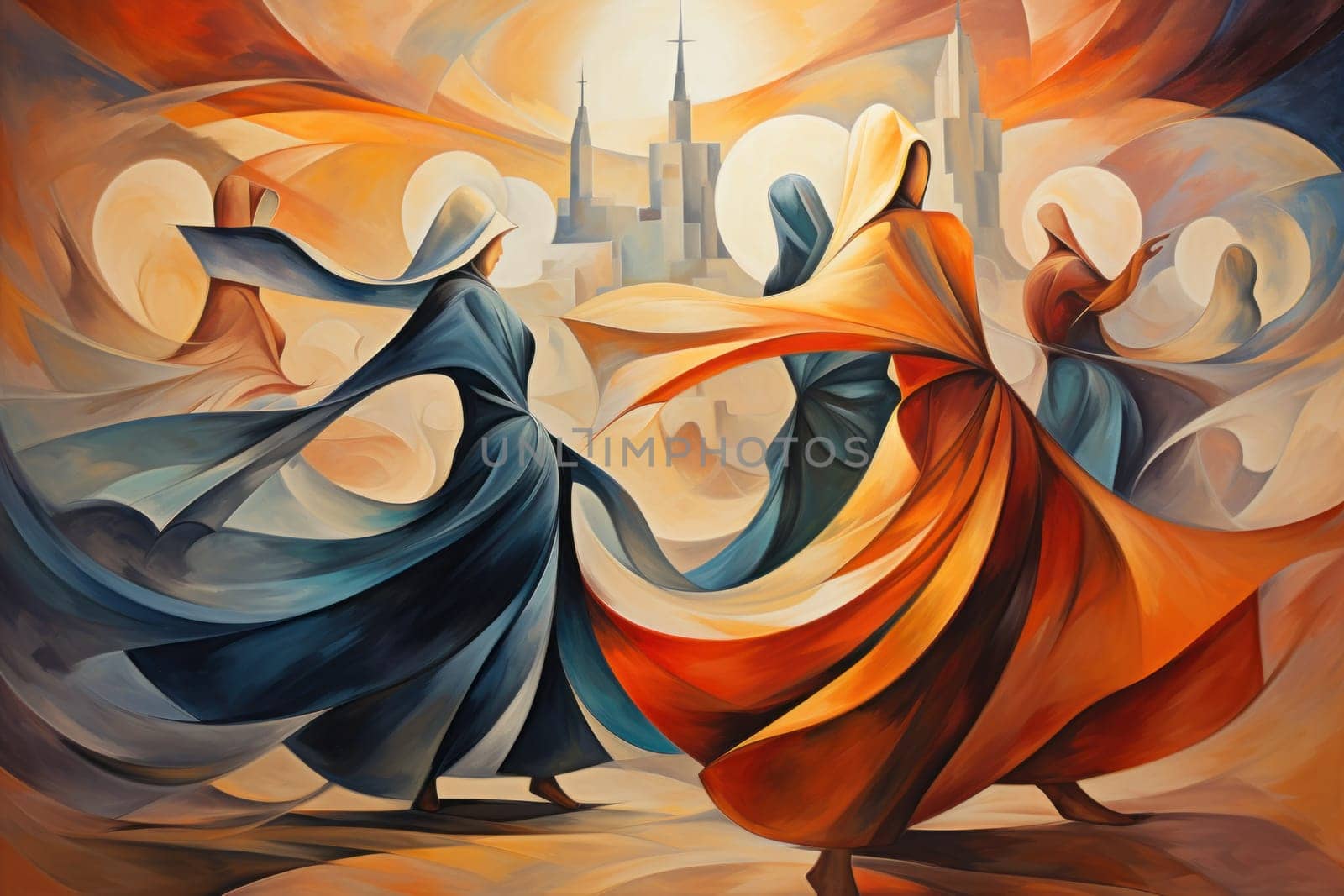 In the enchanting world of fantasy, there exist mystical beings known as whirling sand dervishes.