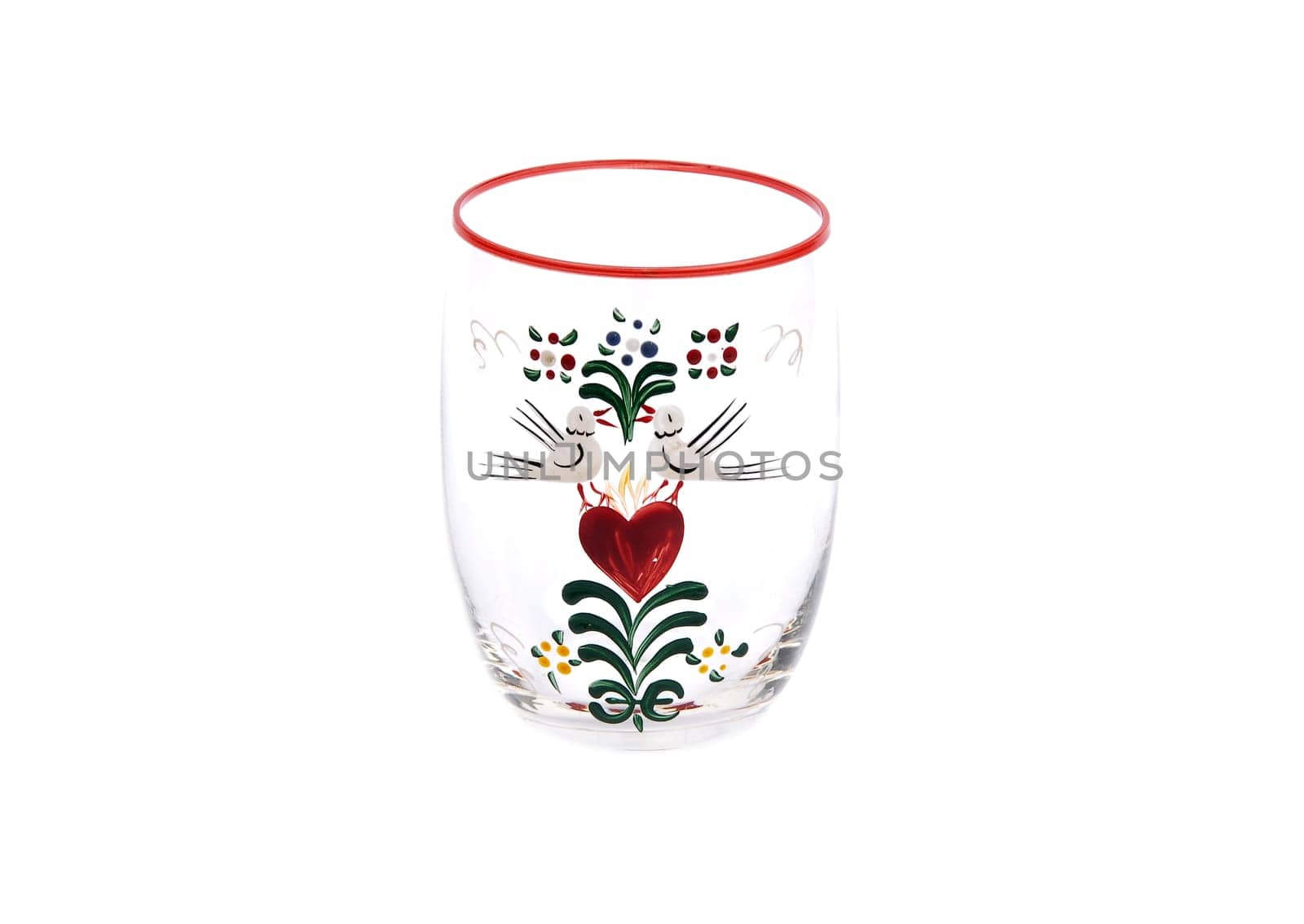 Glass with heart