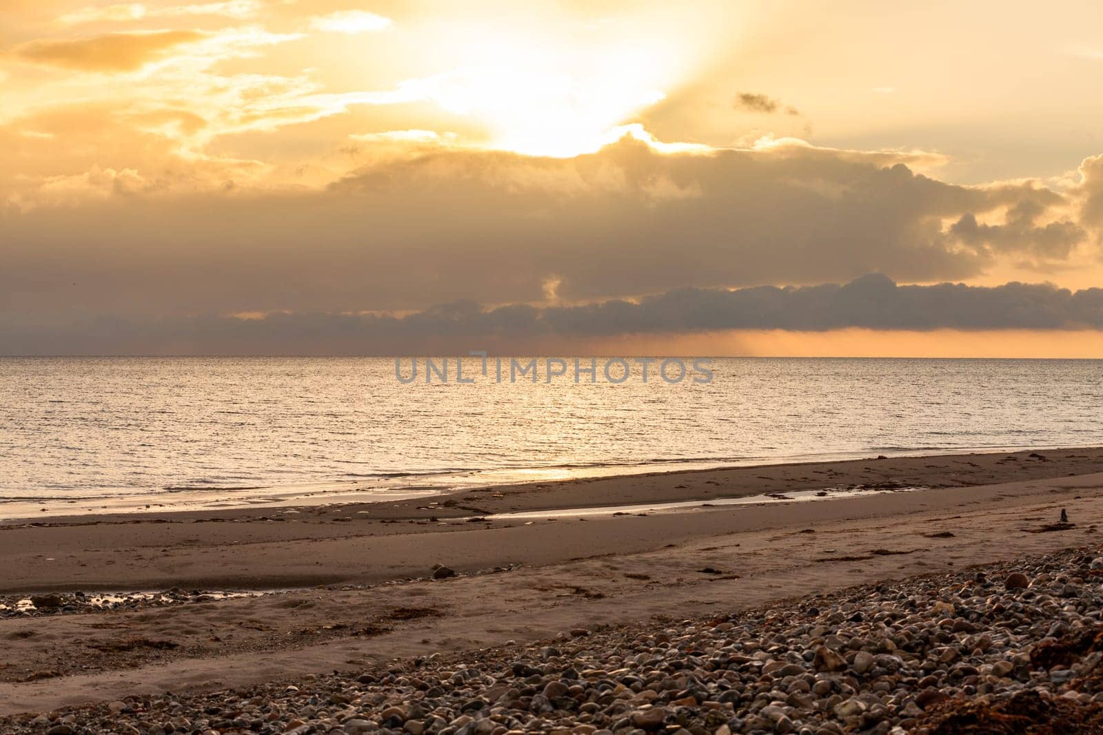 ostsee in autumn landscape sea shooting panorama background in nature