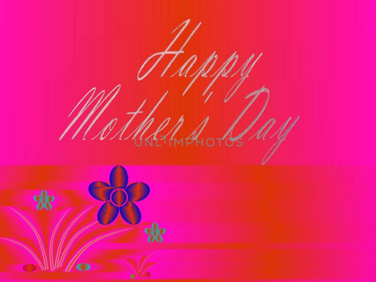 in  letters, happy mothers day, colorful background
