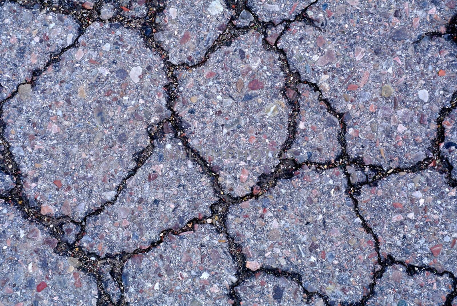 Asphalt with cracks
