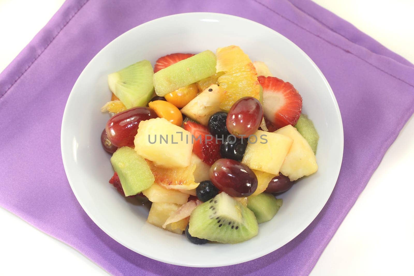 a white bowl with fresh fruit