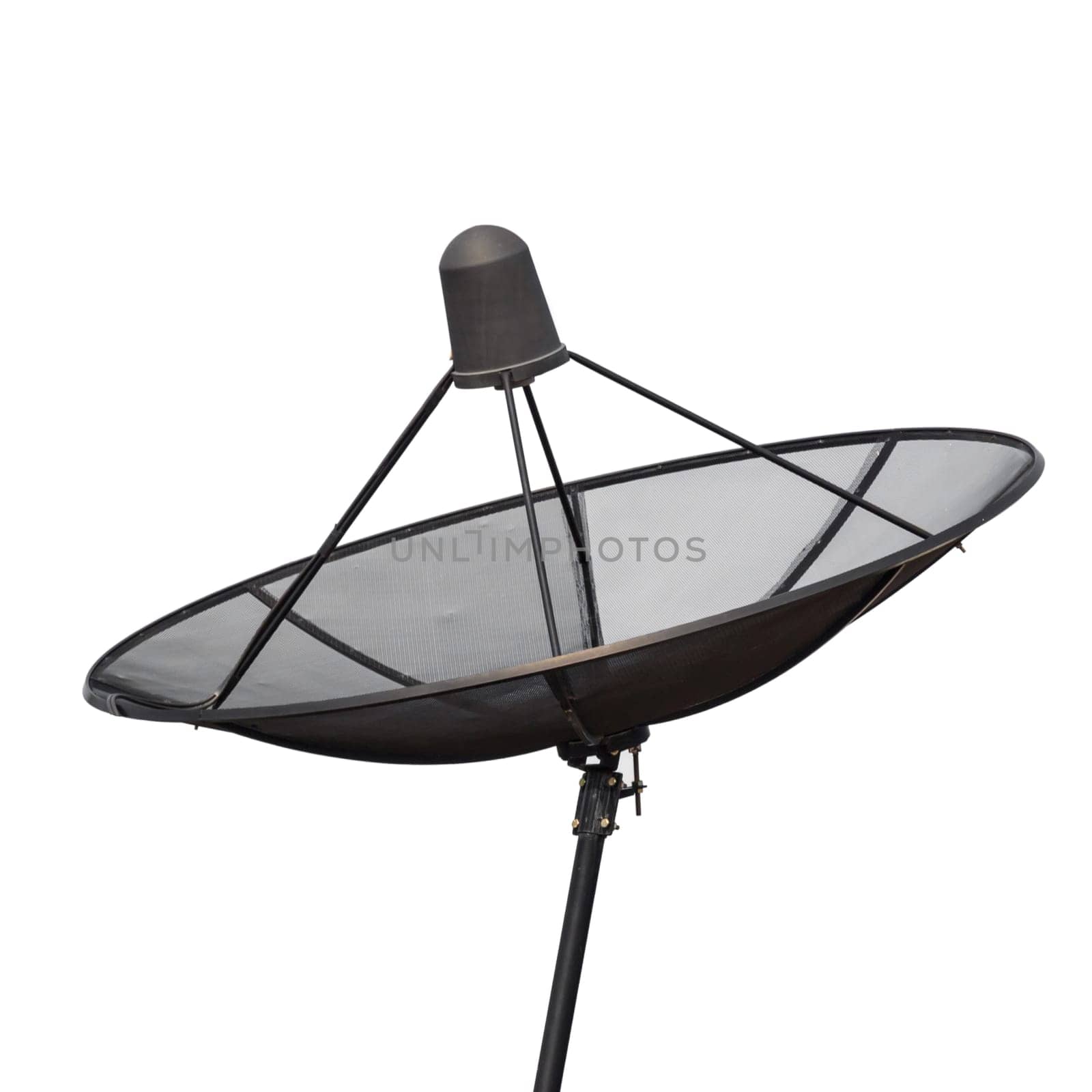 close up Satellite dish isolated on a white background
