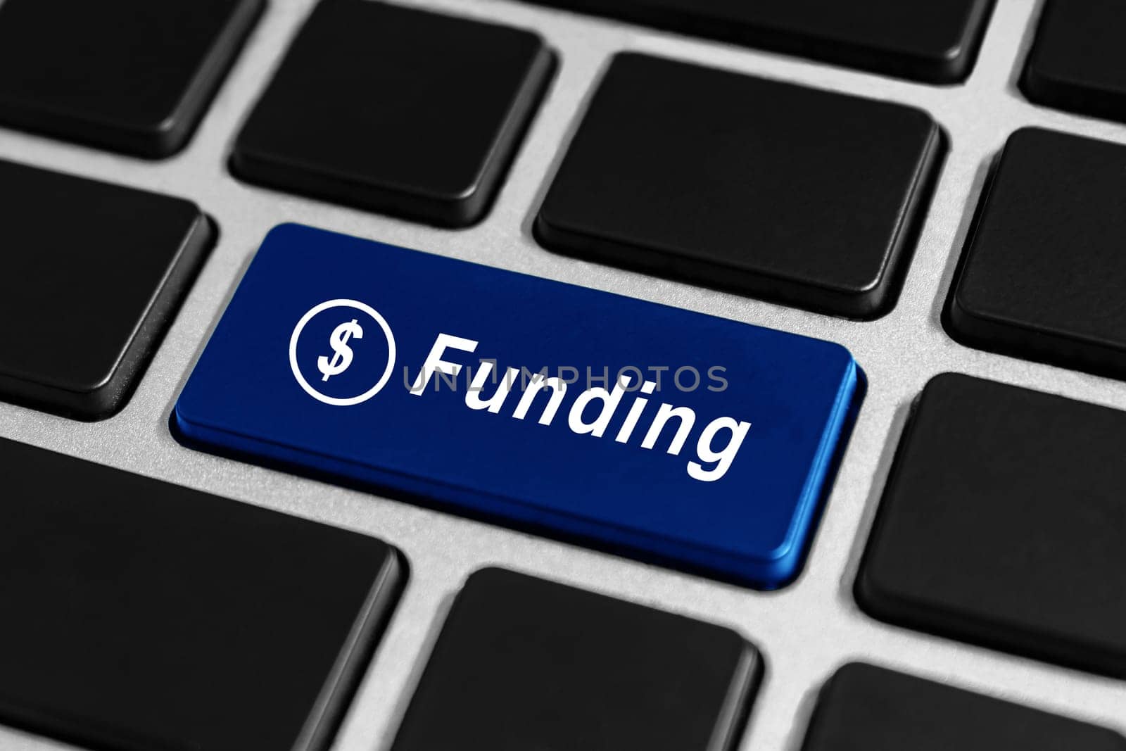 funding button on keyboard, business financial concept