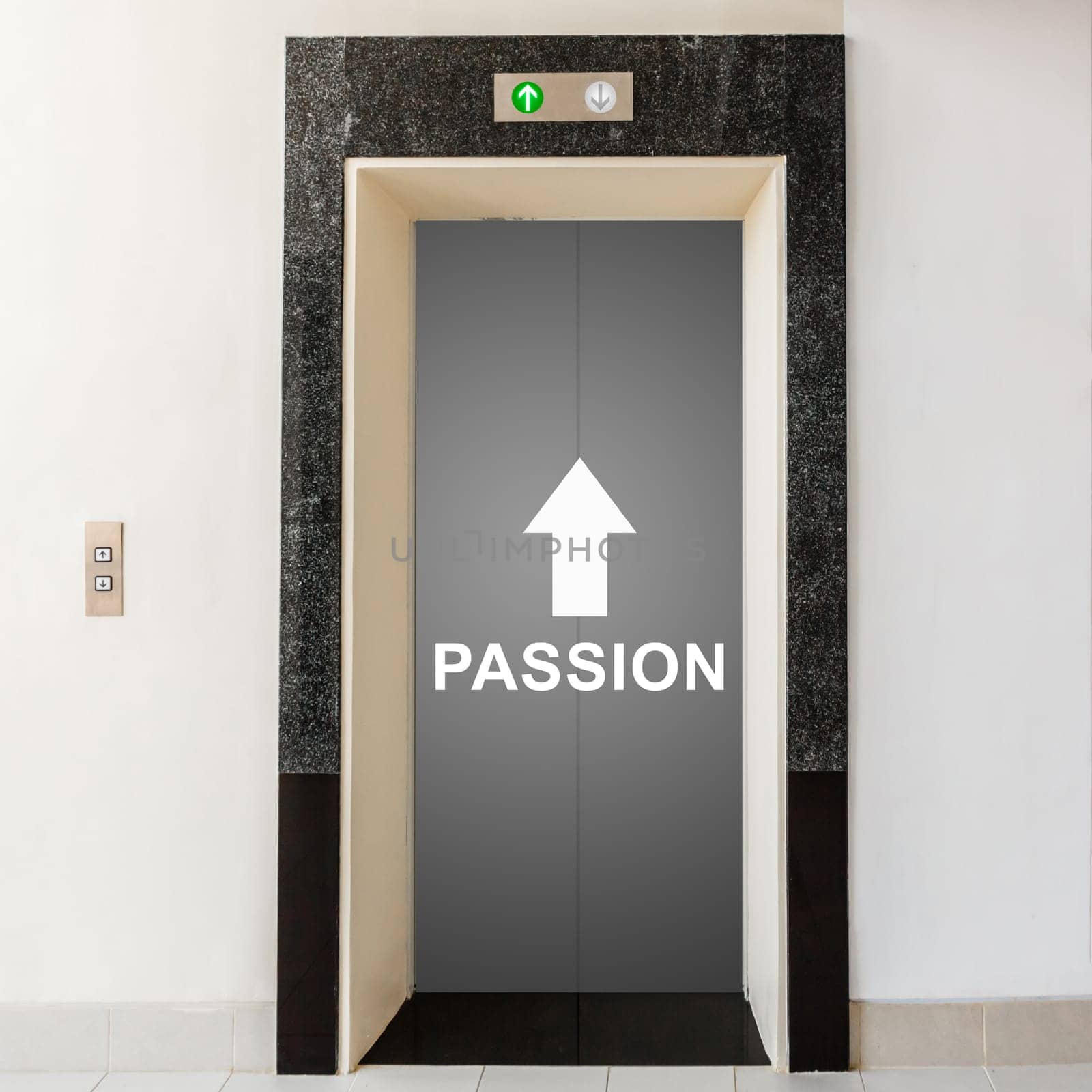 elevator with way to passion, business conceptual