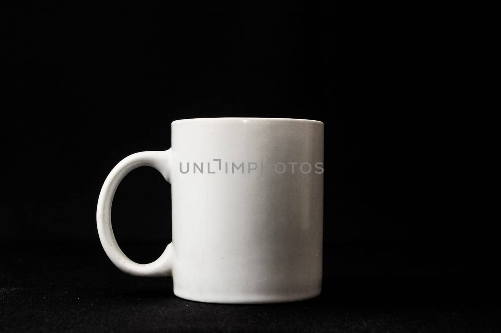 Coffee Cup Icons Top and Side View with Black Background