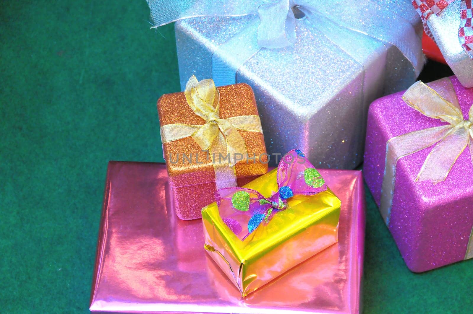 Some Christmas Gifts Presents with Typical Paper