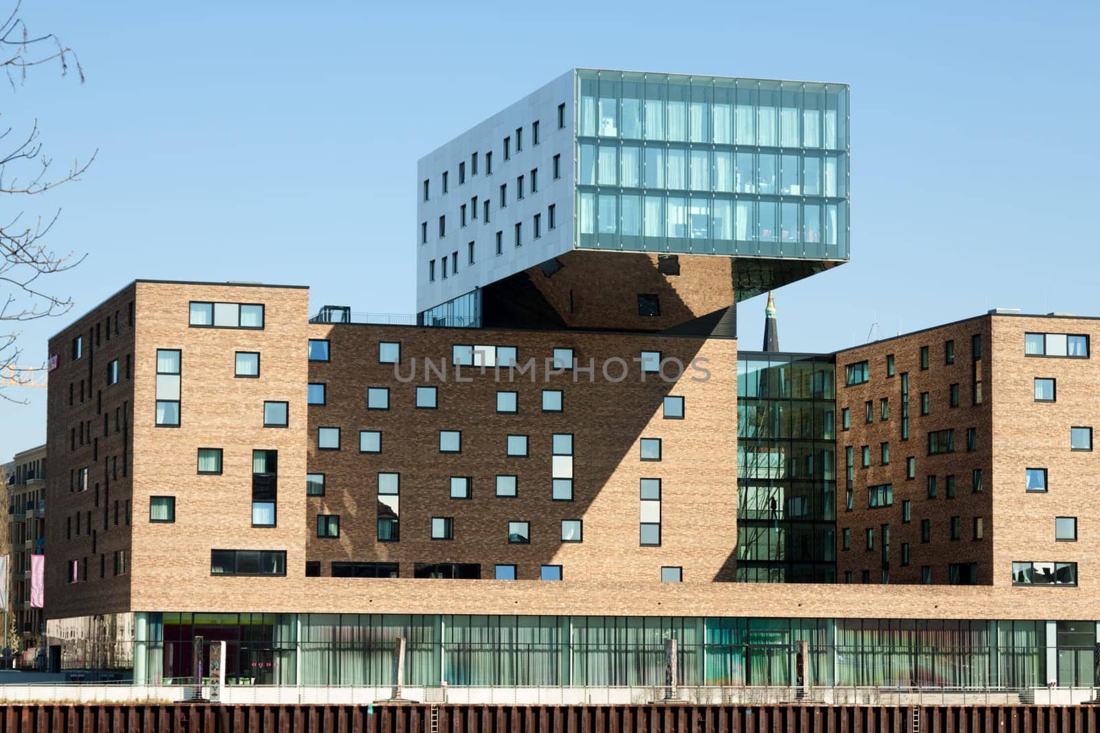 Modern architecture on the banks of the Berlin Spree