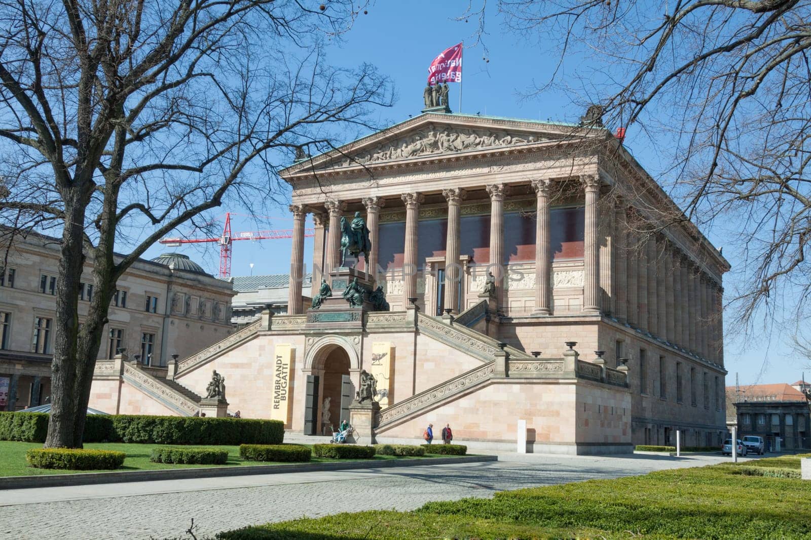 Old Nationl Gallery with trees in the foreground