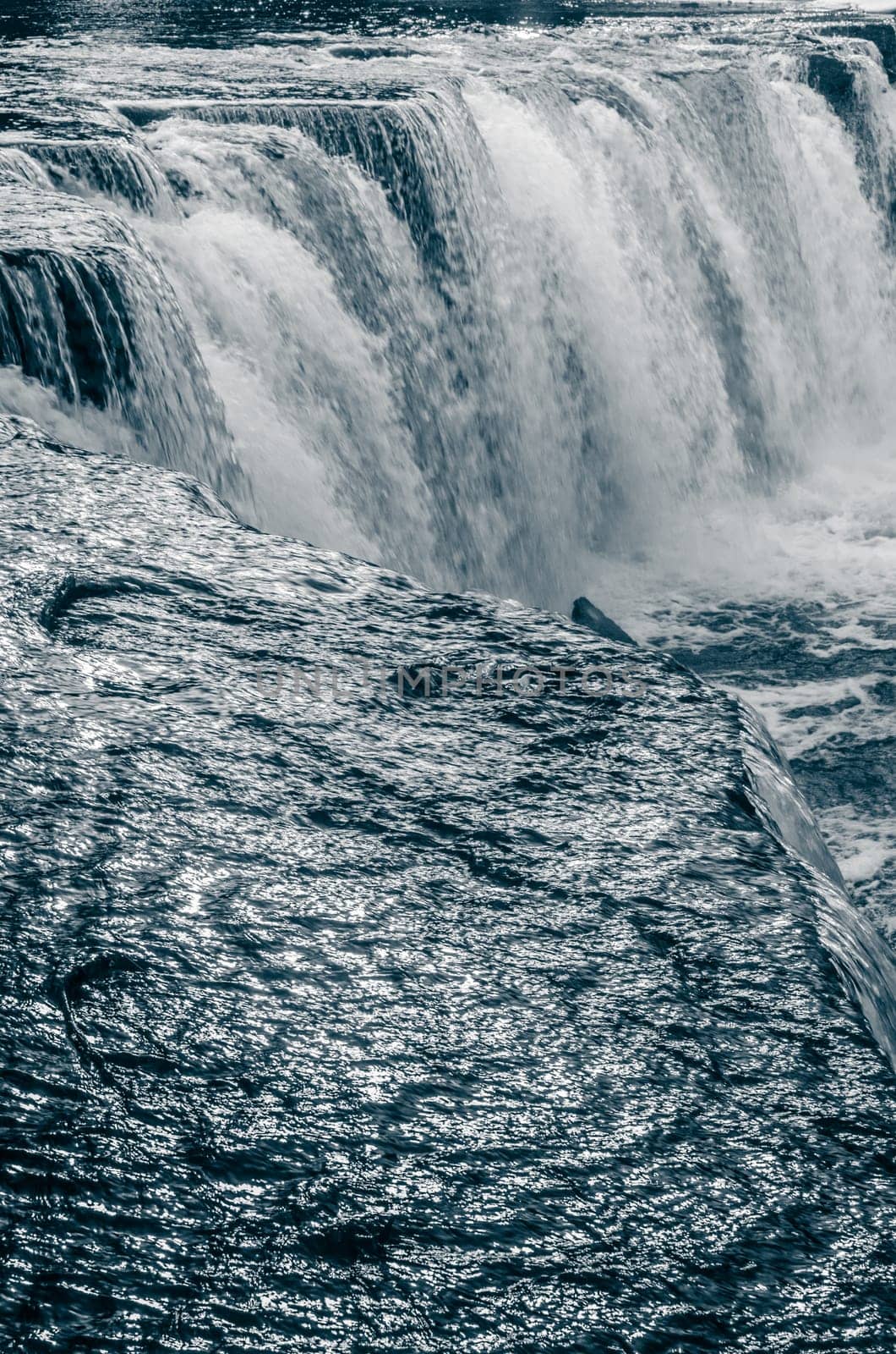 Waterfall close-up, toning