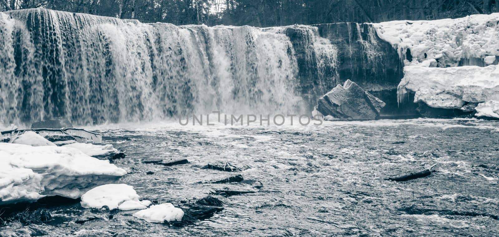 Waterfall close-up, toning