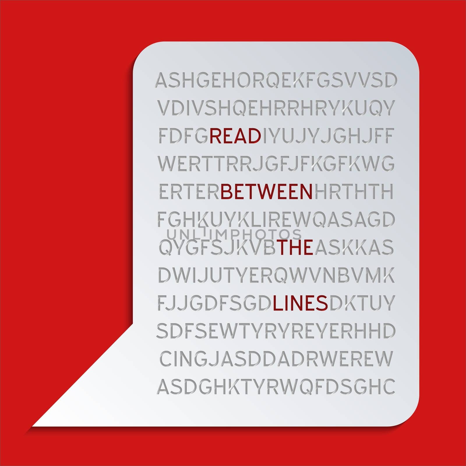 Reading between the lines – concept. Abstract background design.
