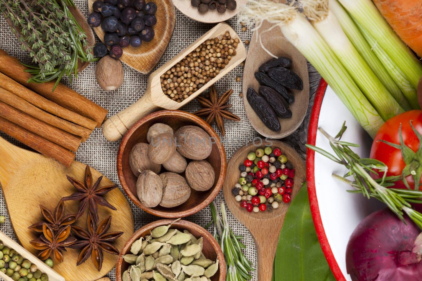 Close-up herbs and spices