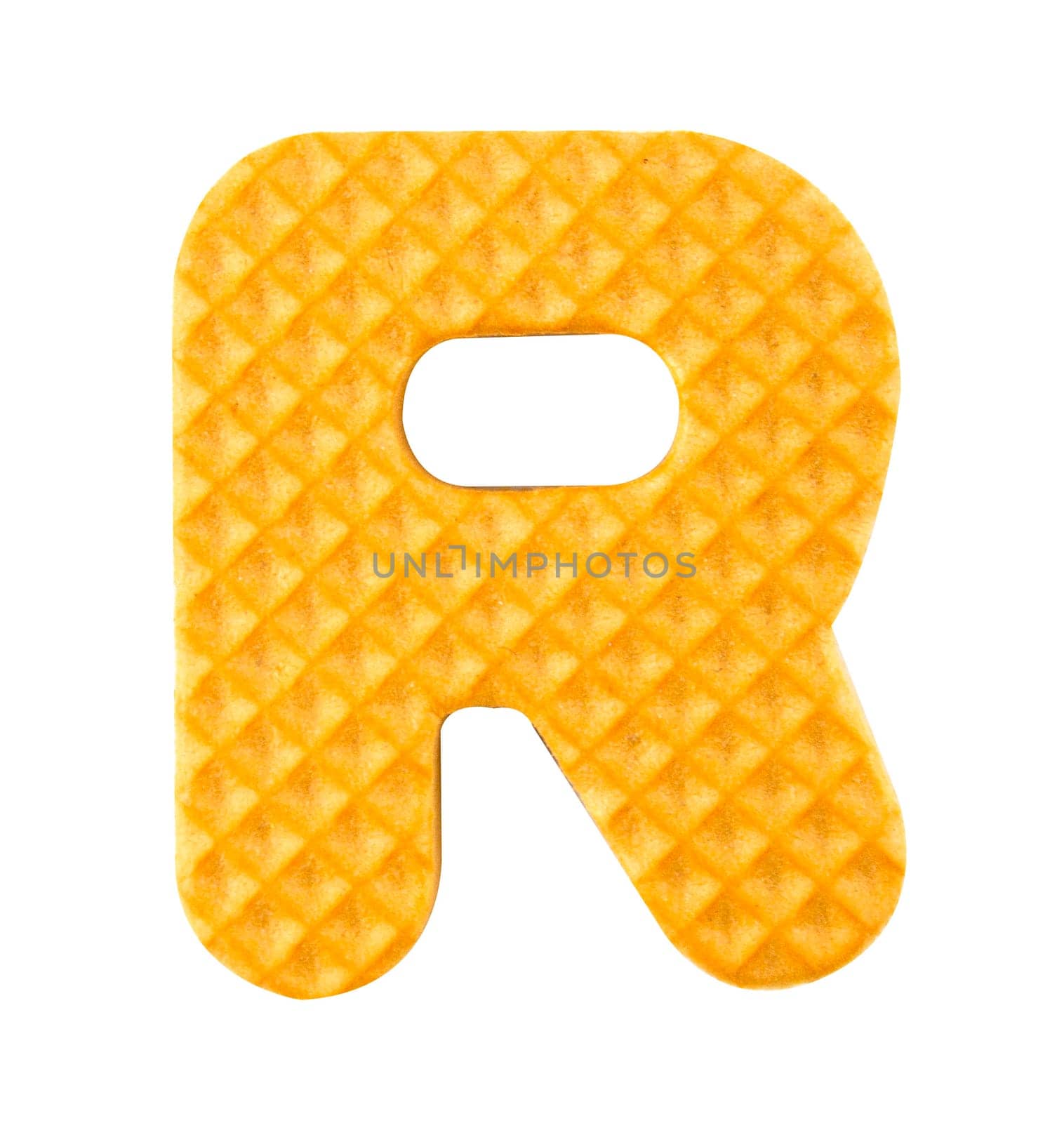 R letter, Alphabet isolated on white background , with clipping path.