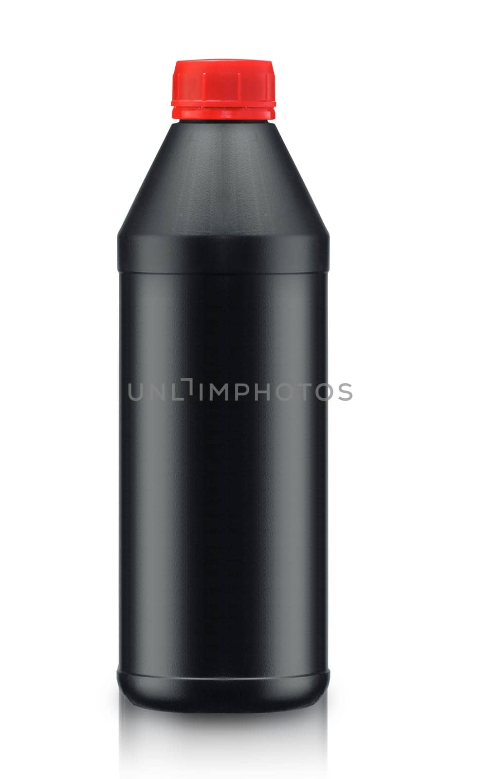 Black Oil Bottle isolated on white background. (with clipping work path)