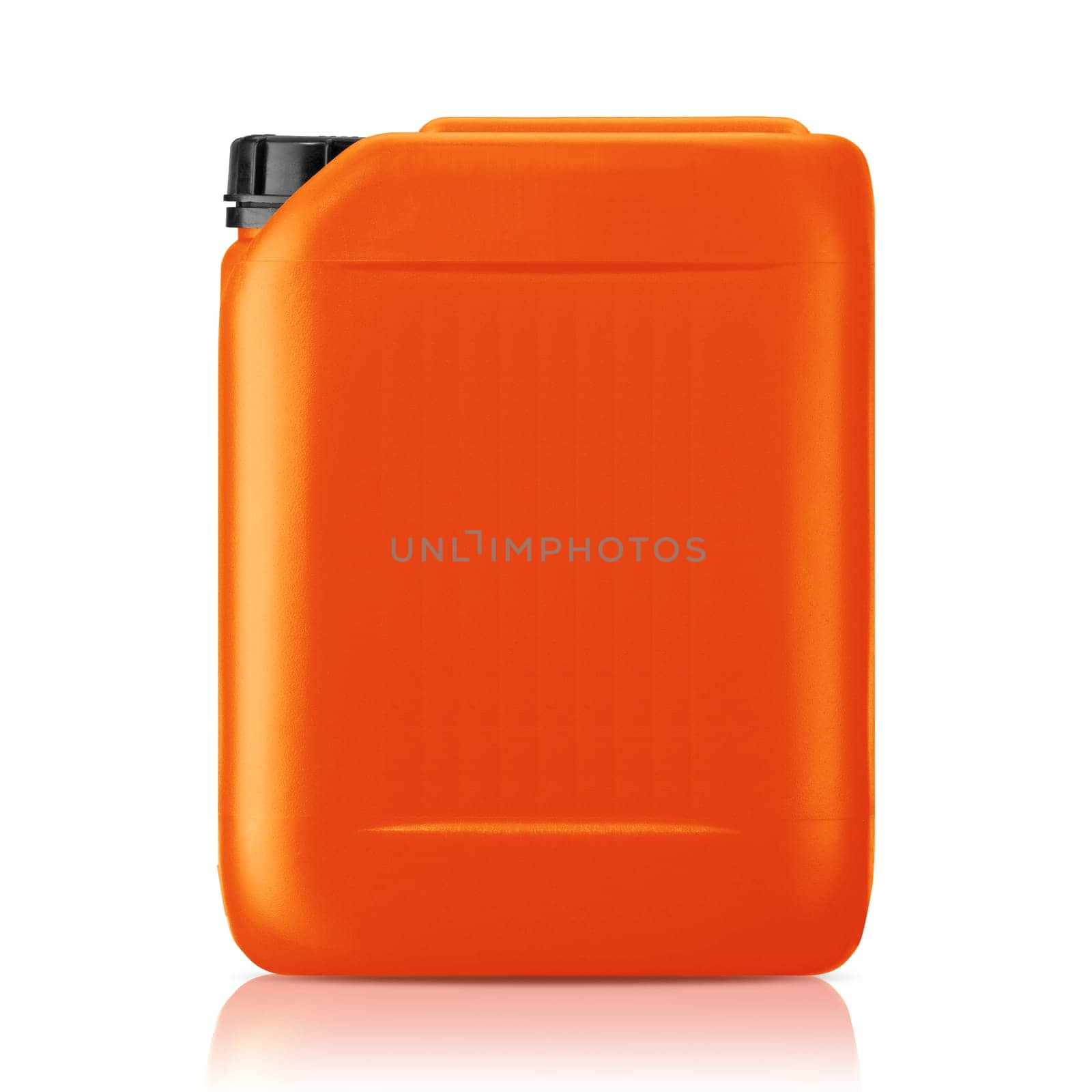 Orange plastic gallon, jerry can  isolated on a white background.  (with clipping work path)