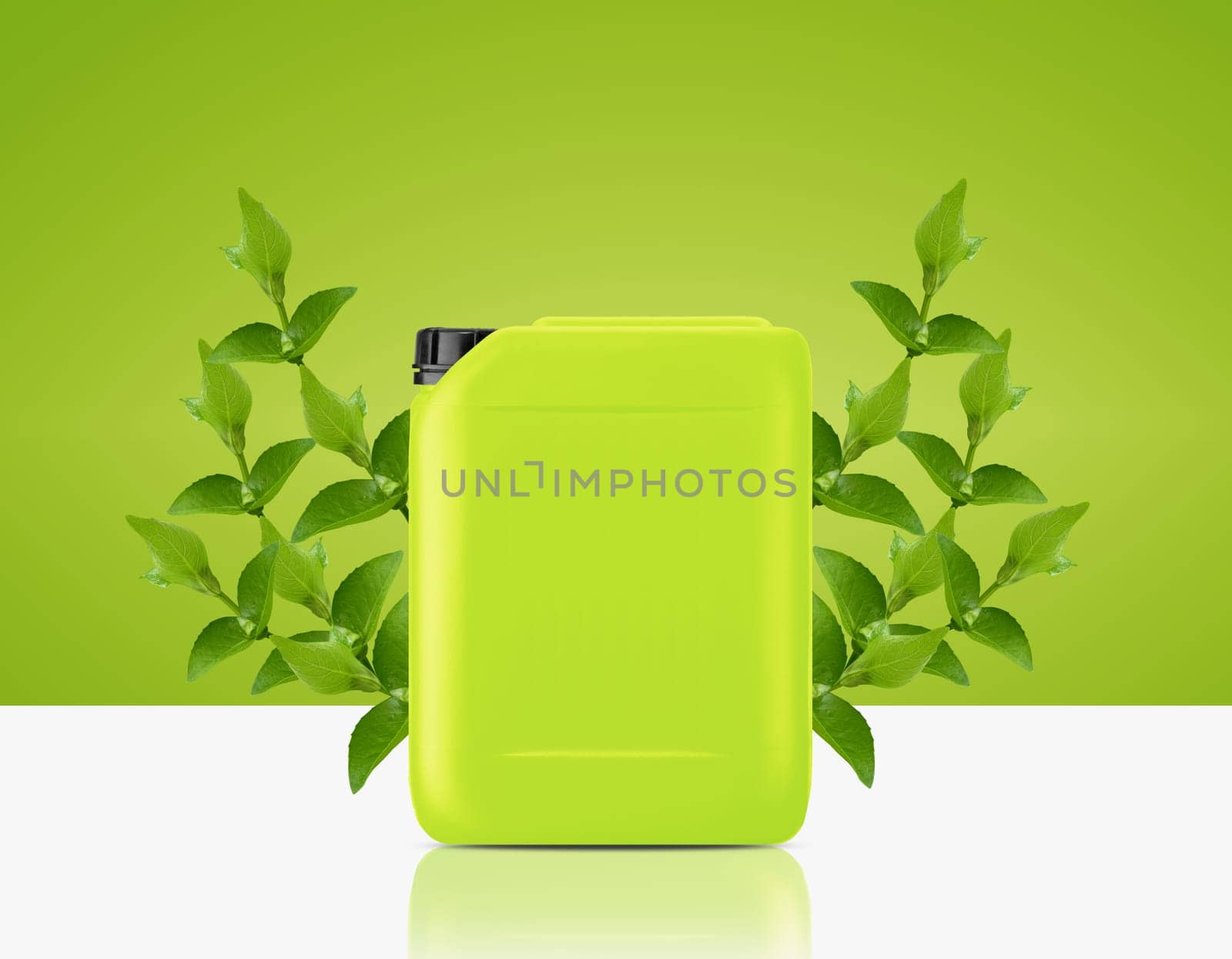 Green Gallon of bio fuel, environment conceptual design.
