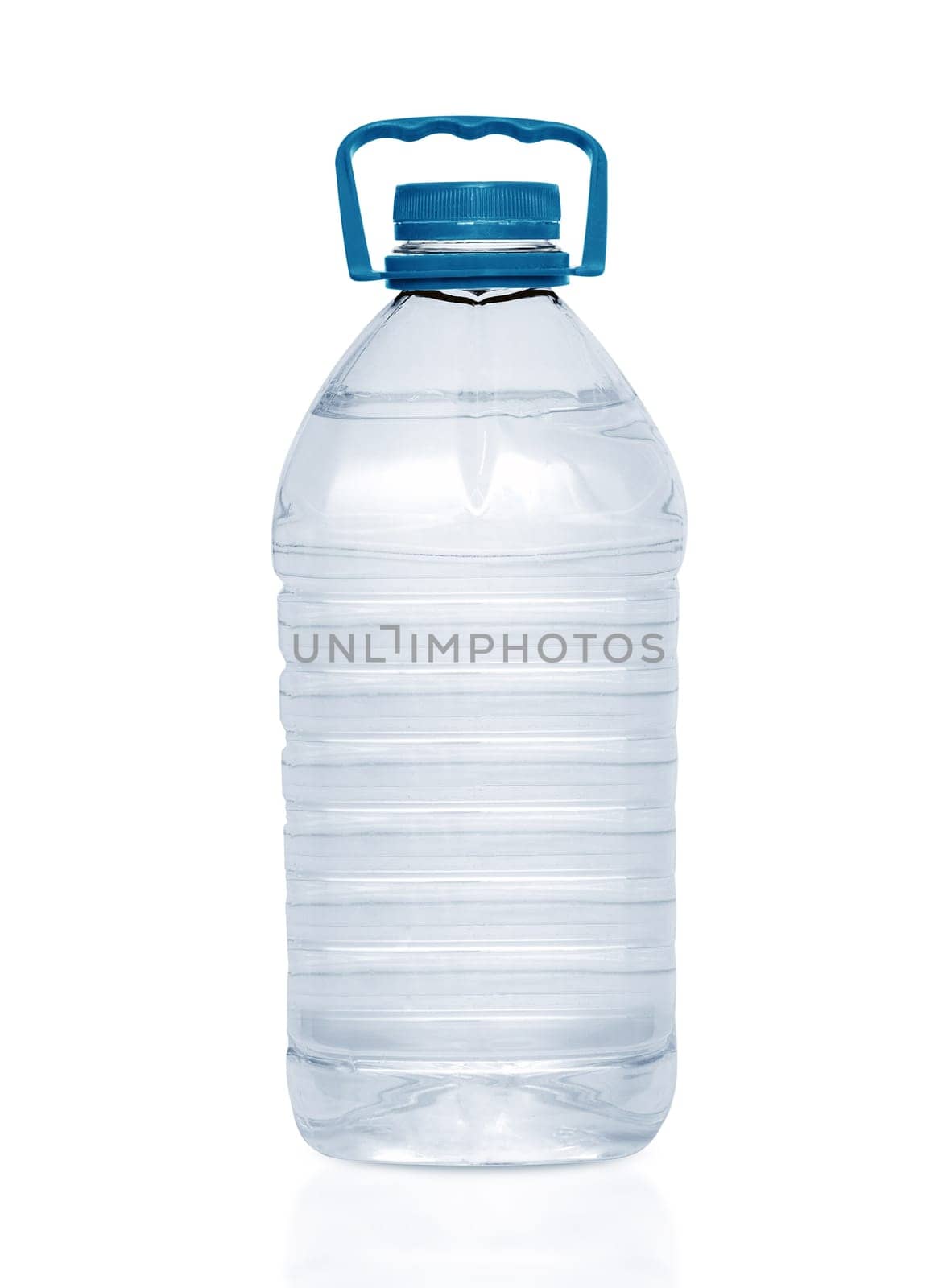 Plastic water bottle isolated on white background, (clipping work path included).