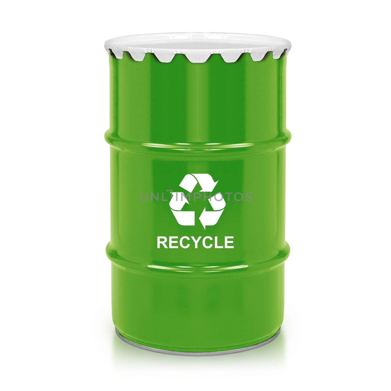 Green barrel of bio fuel, environment conceptual design. (with clipping work path)