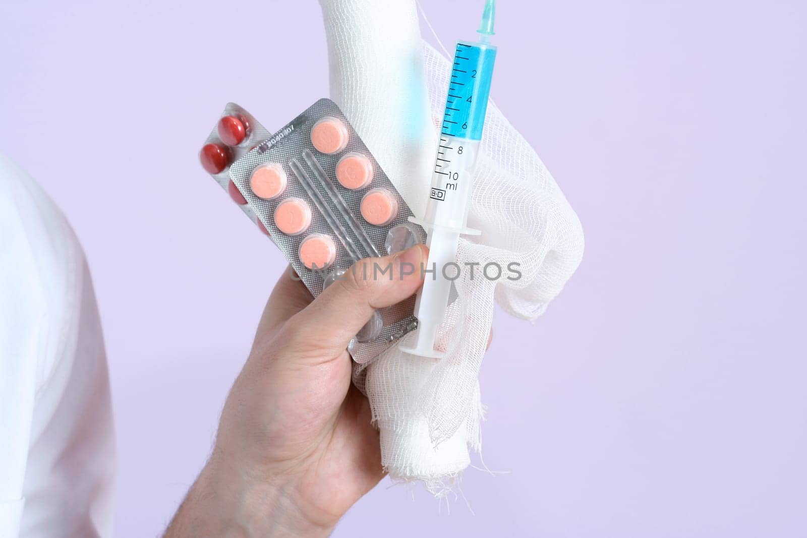 Professional young doctor at work. Close up.