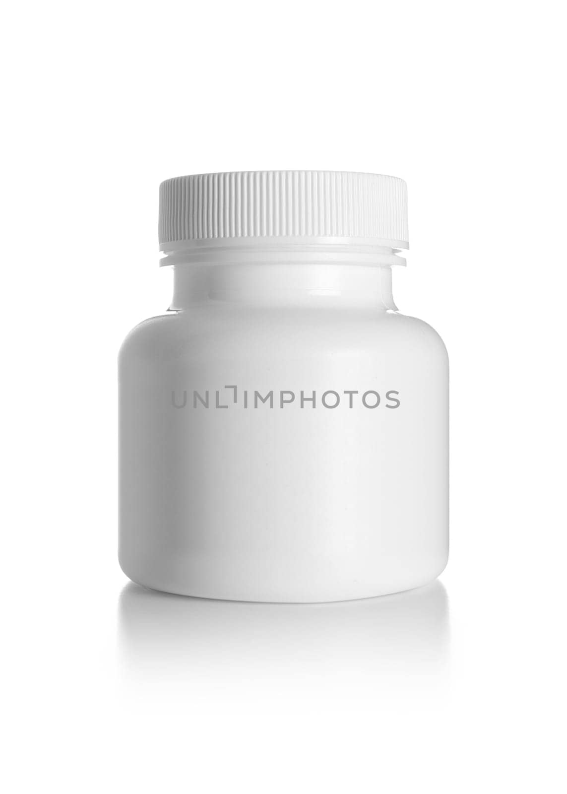 Blank medicine bottle isolated on white background, (clipping work path included).