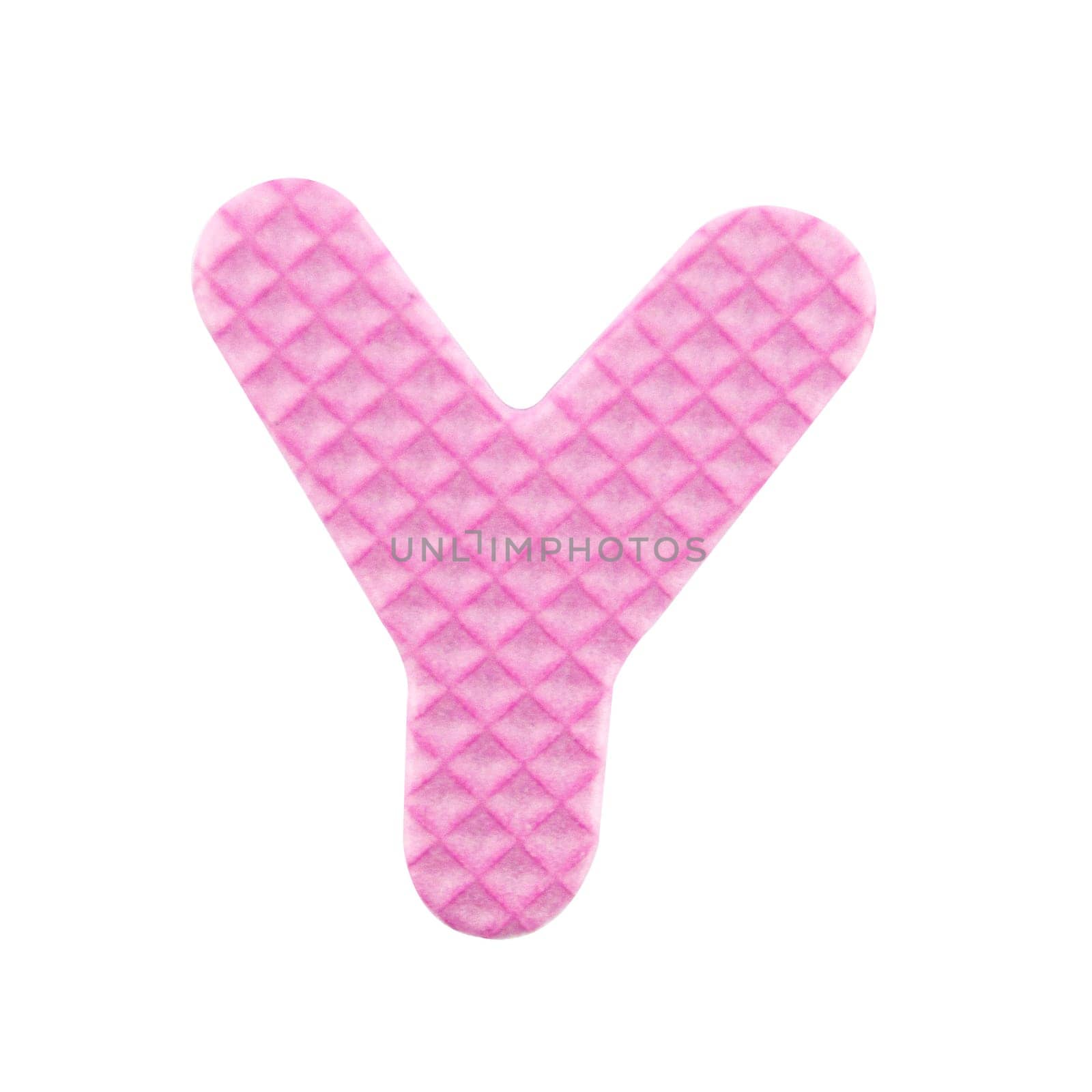 Y letter, Alphabet isolated on white background , with clipping path.