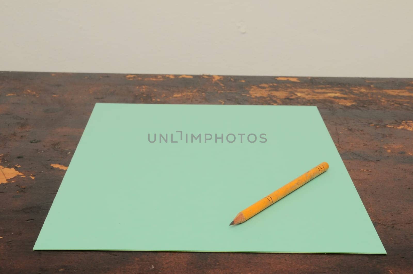 Exam Concept Picture Paper Sheet on a Wooden Table