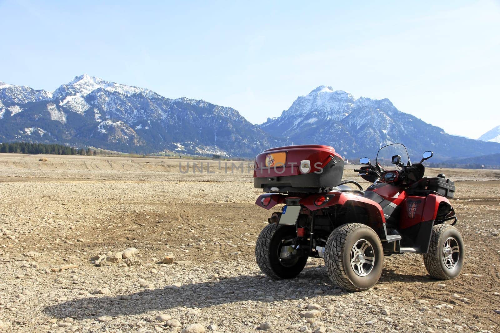 With the ATV in the off-road