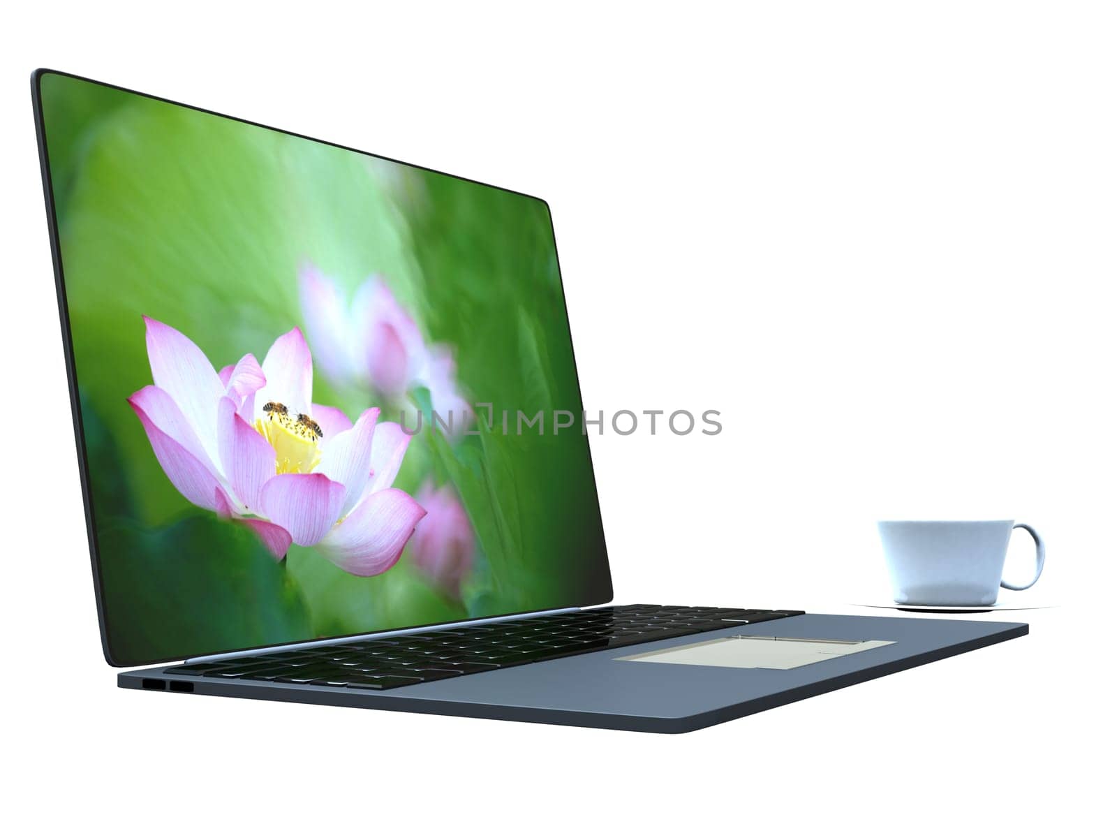 cup of coffee on a laptop