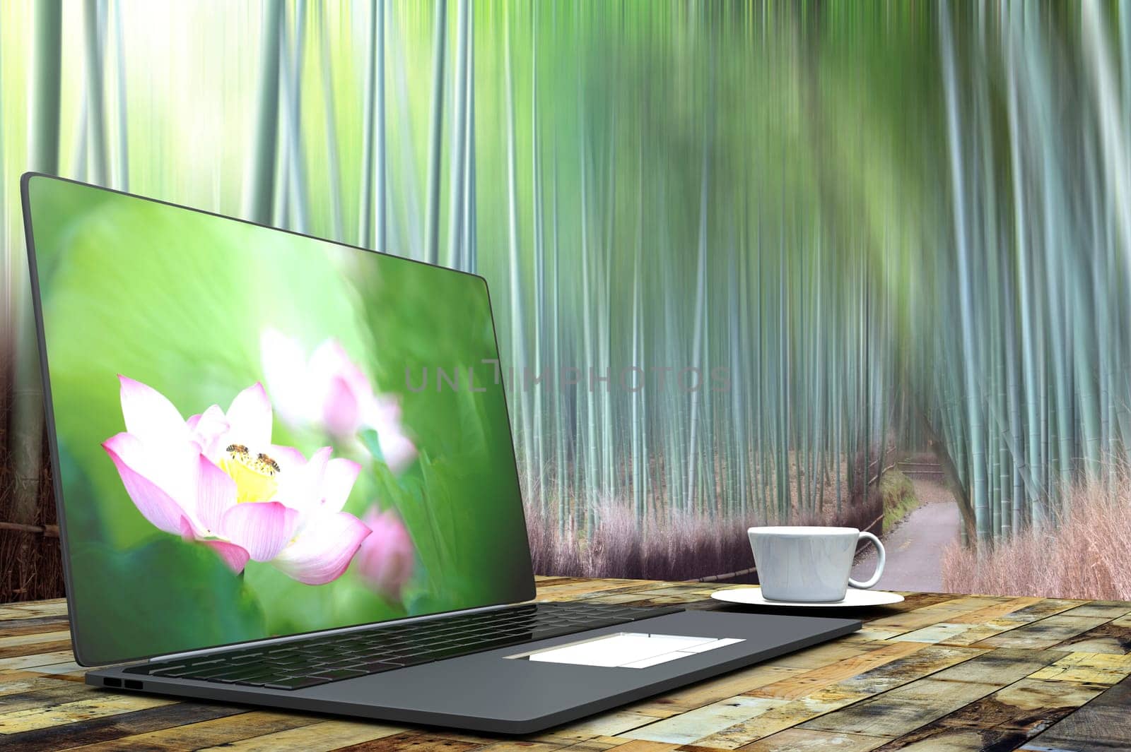 cup of coffee on a laptop