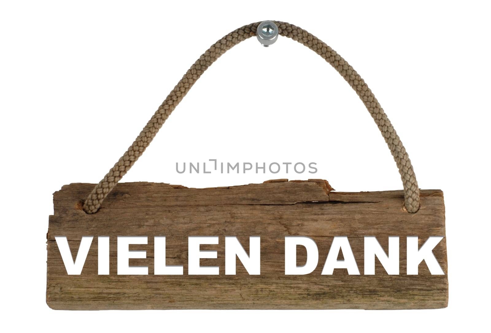 Insulated wooden board with rope for hanging: Thank you
