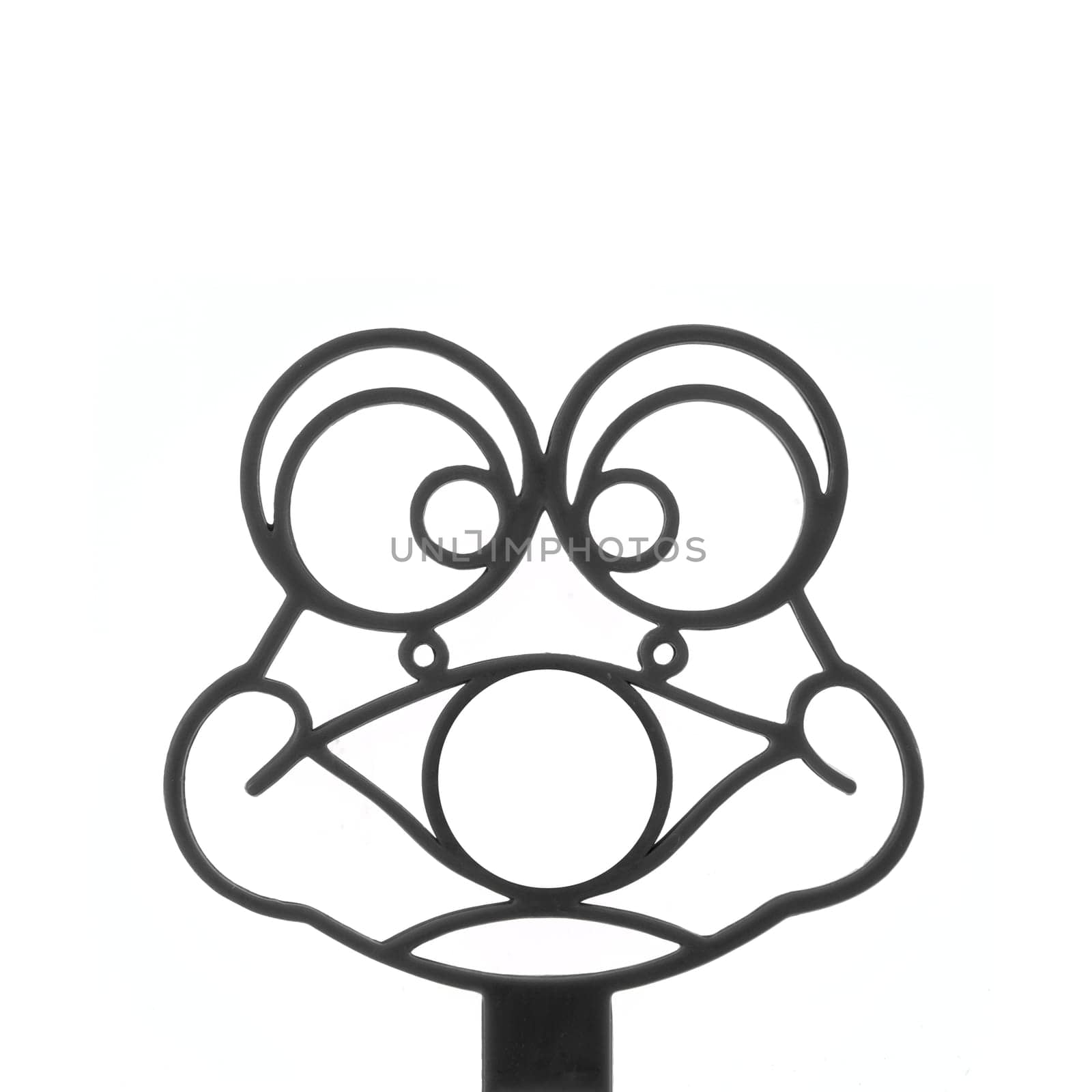 An abstract image of a frog background on white