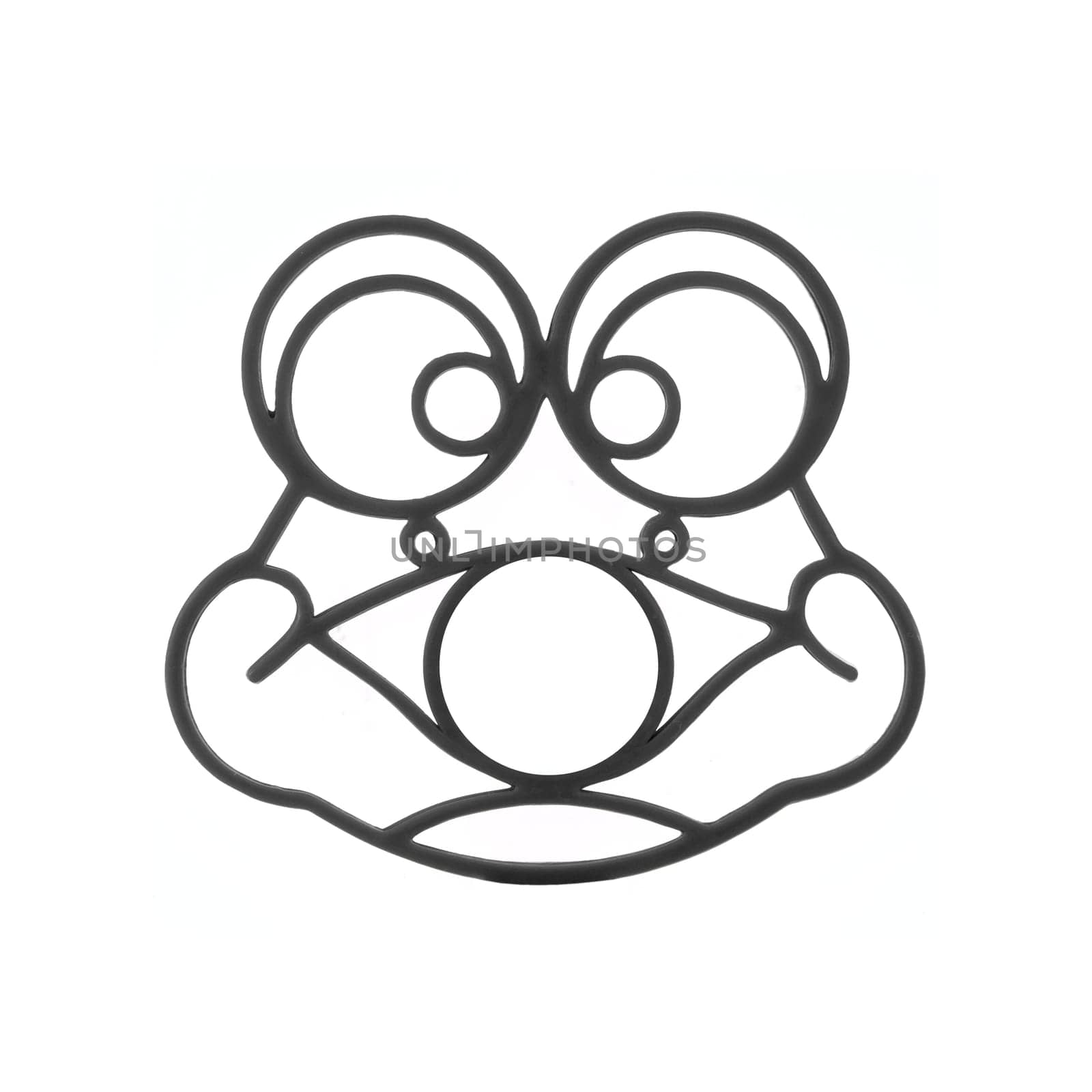An abstract image of a frog background on white