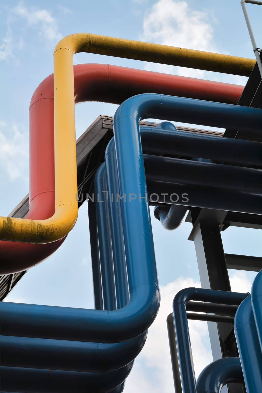 Pipes at a tank farm