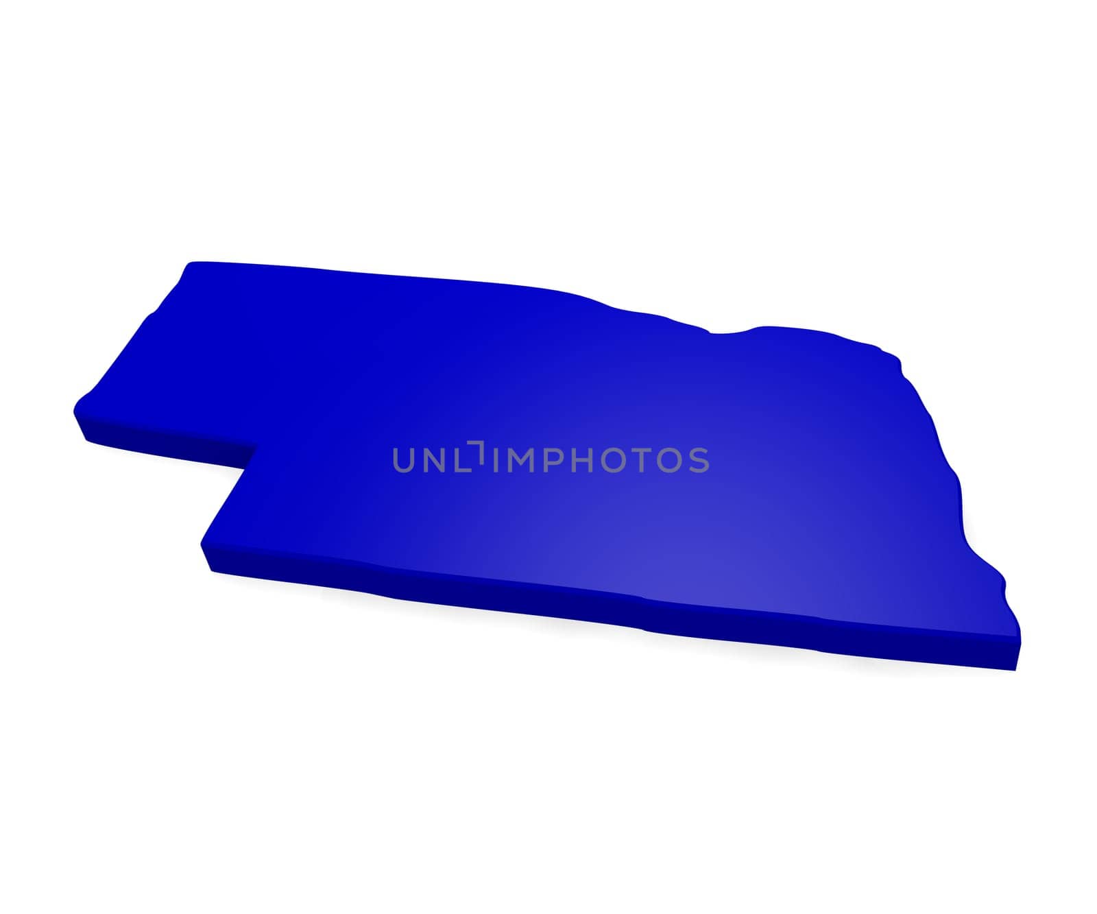 3d map of Nebraska