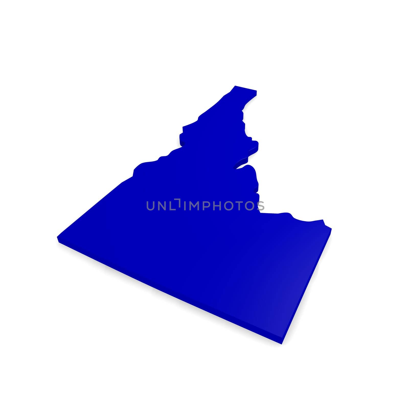 3d map of Idaho