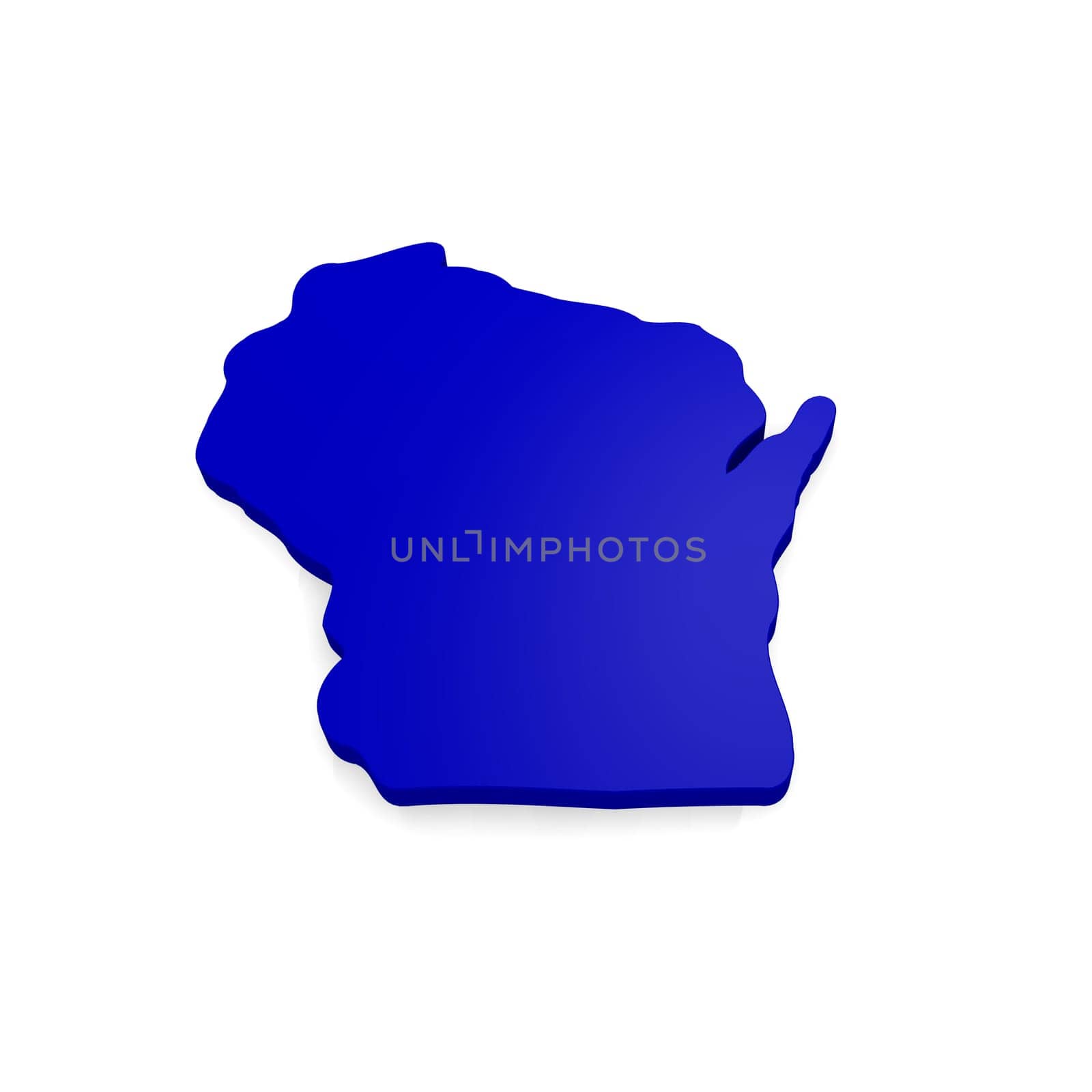 3d map of Wisconsin