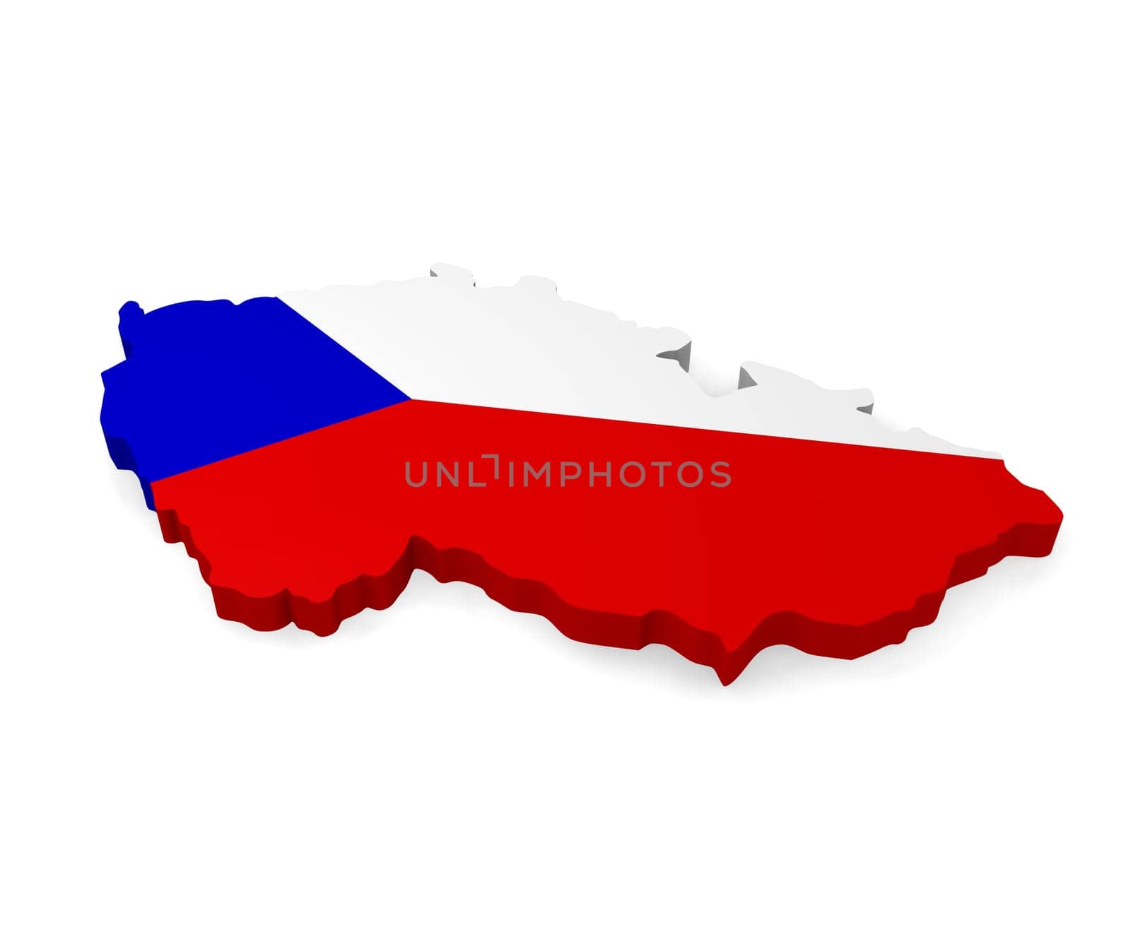 3d map of Czech Republic