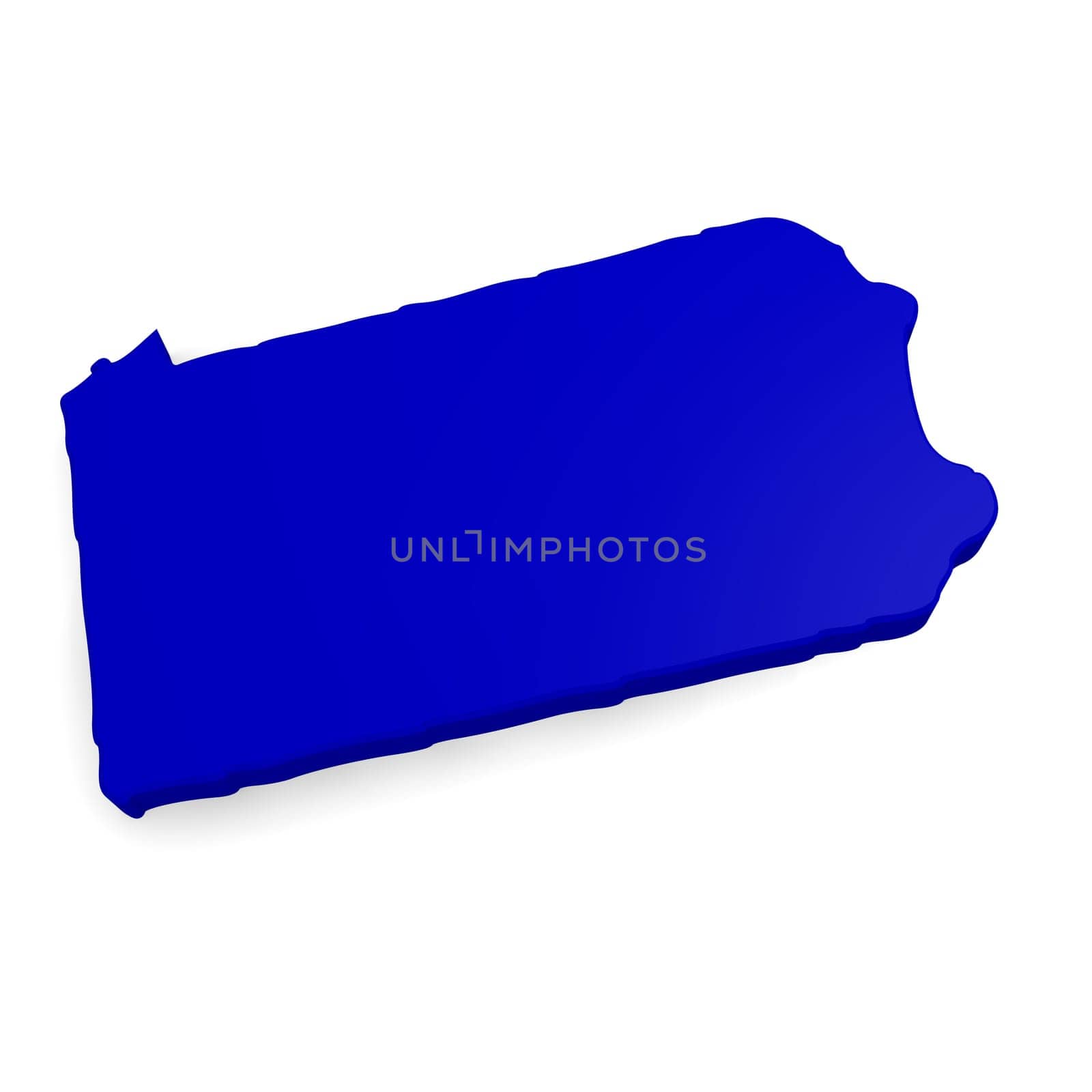 3d map of Pennsylvania