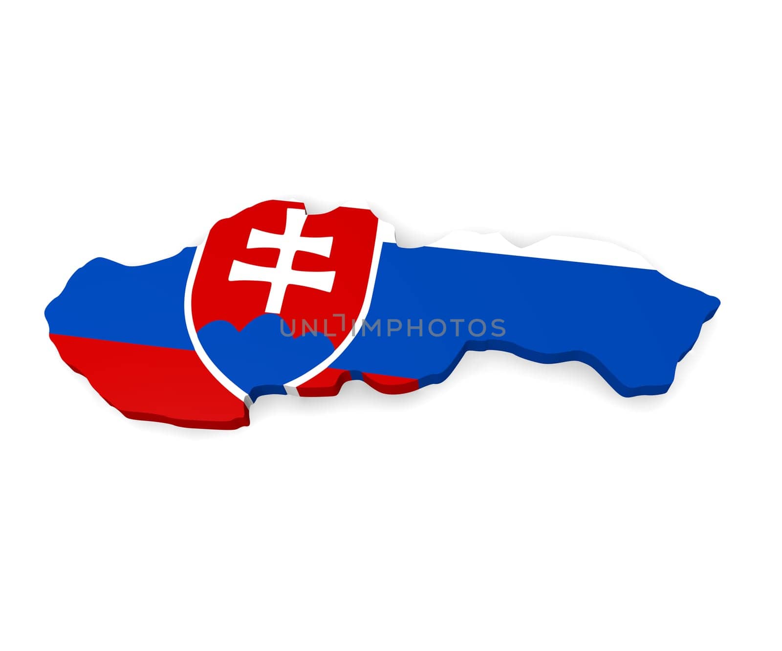 3d map of Slovakia