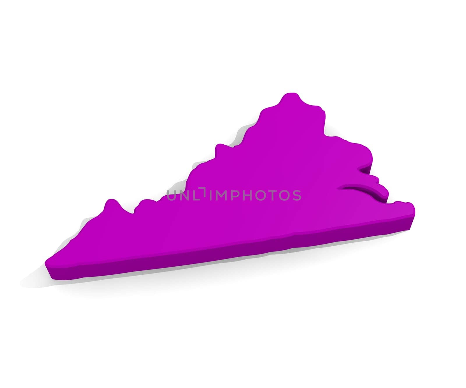 3d map of Virginia