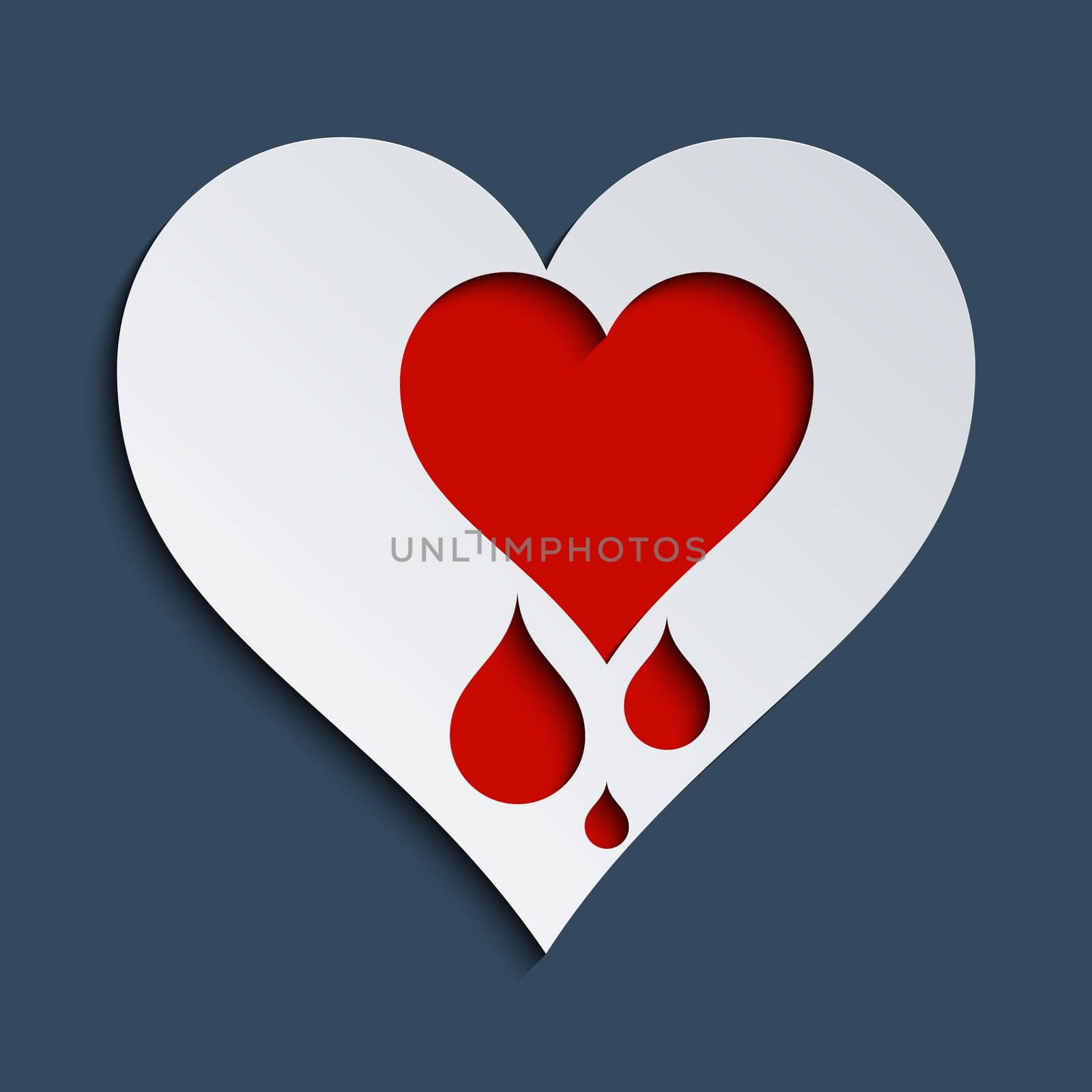 Concept for Heartbleed bug, love and heart health.