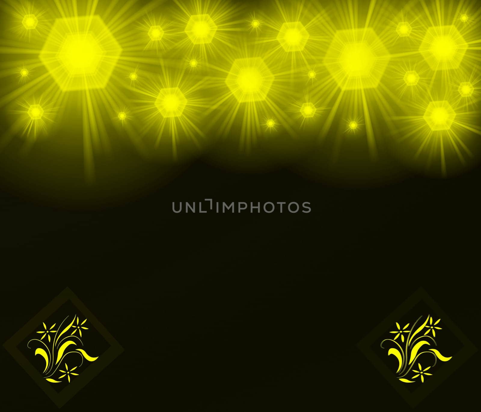 colored background with colored lights and reflex