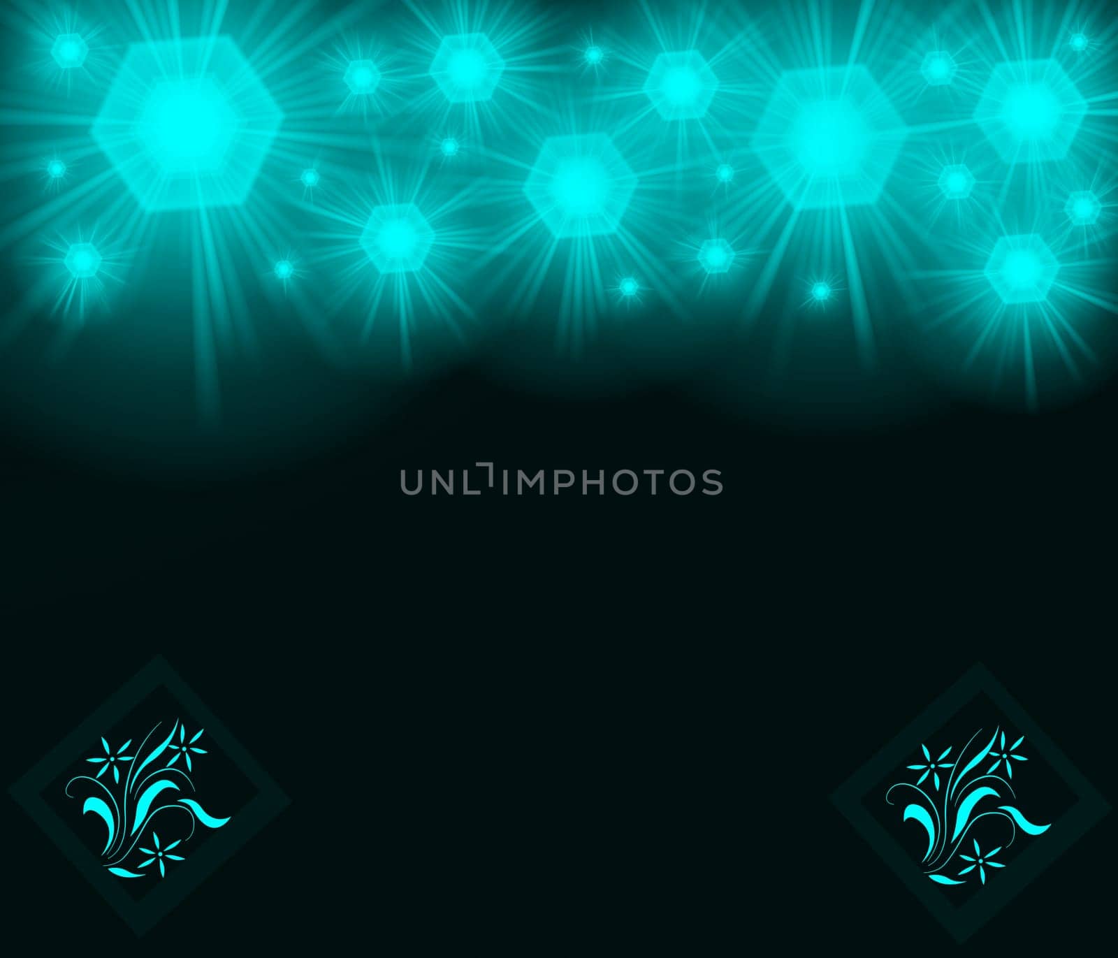 colored background with colored lights and reflex