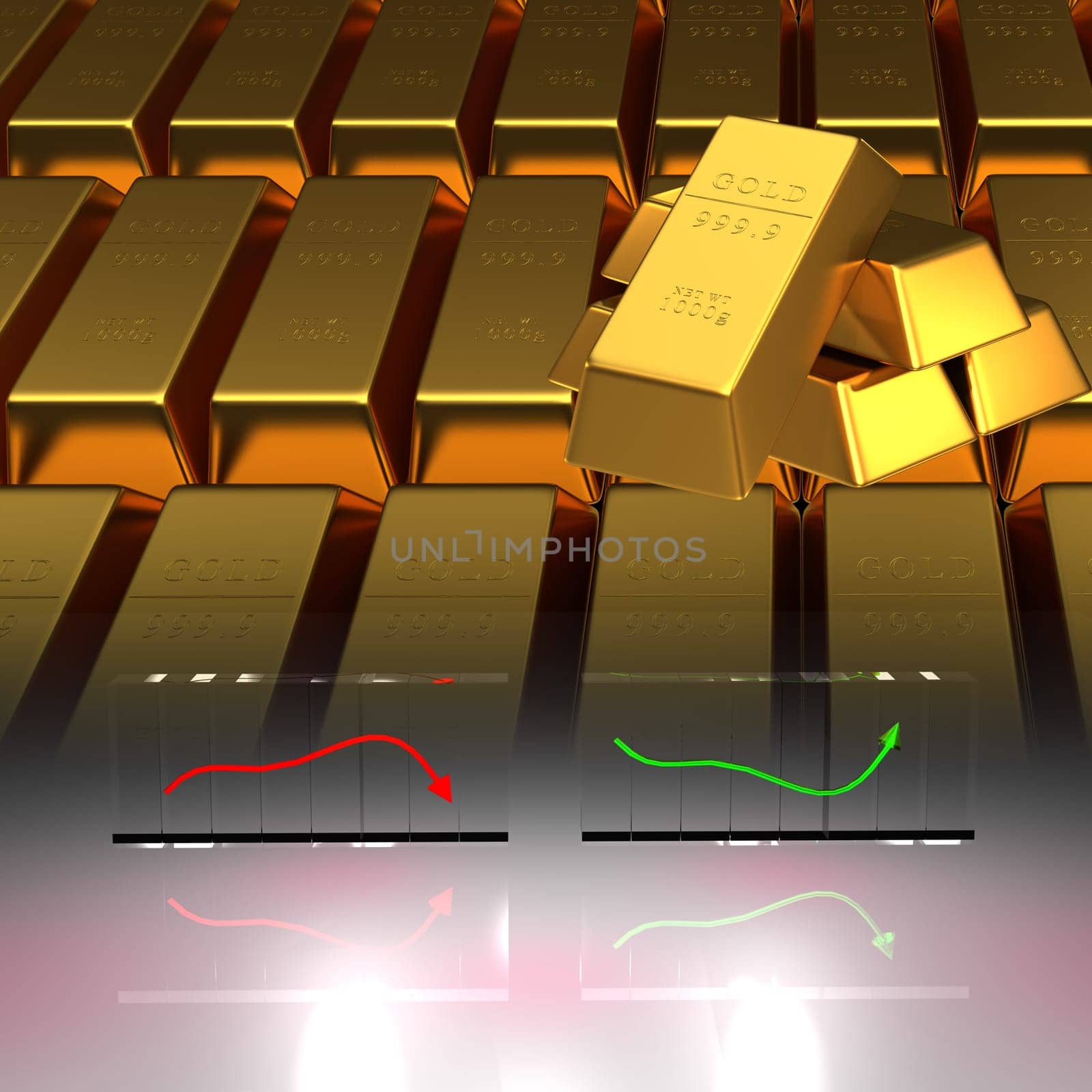 Set of gold bars