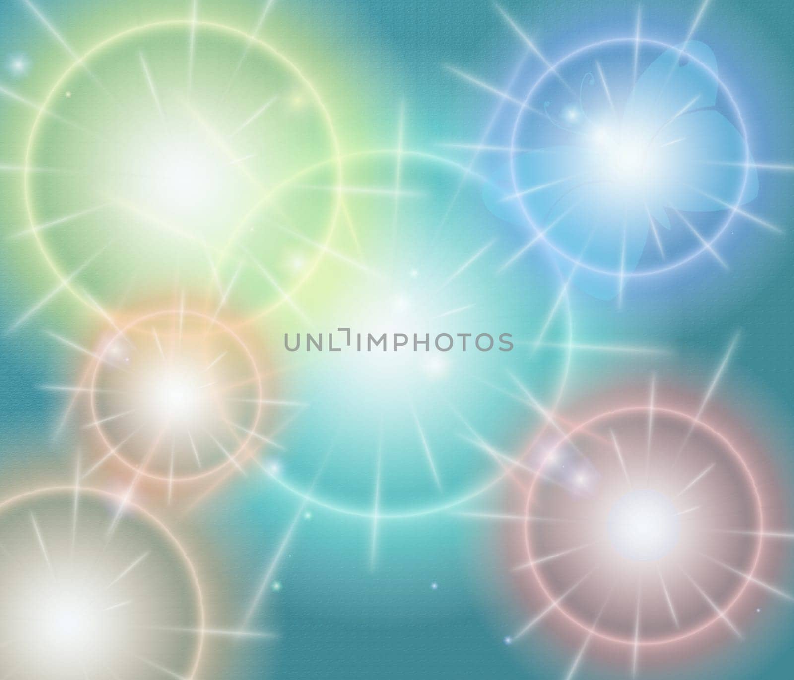 colored background with colored lights and reflex