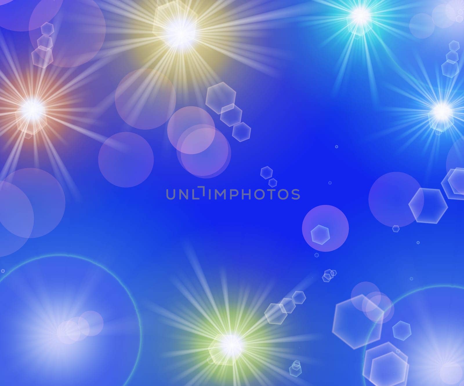 colored background with colored lights and reflex
