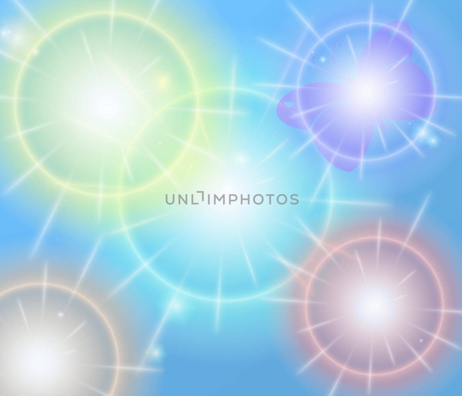 colored background with colored lights and reflex